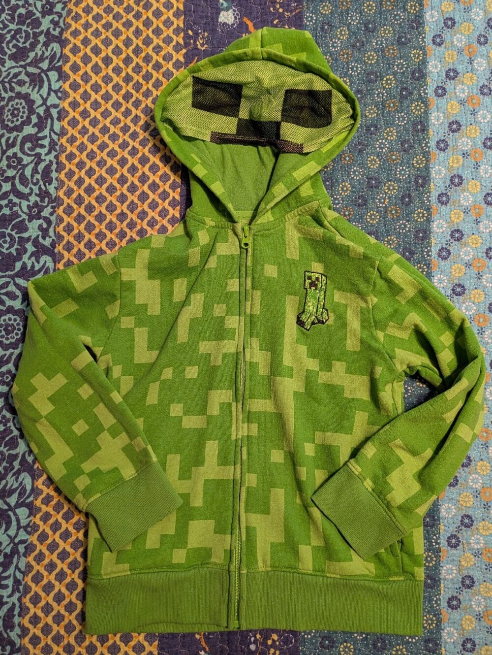 Kids Minecraft Creeper Jacket Size 8